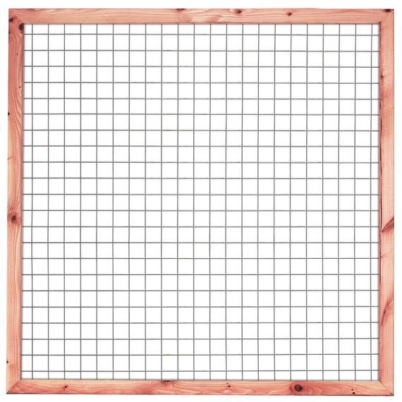 Gaaselement vuurverzinkt maaswijdte 7,5x7,5 cm met robuust kader Douglas 4,5x7,0 cm H180xB180 cm