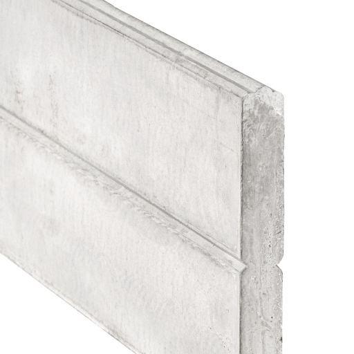 Beton-motiefplaat wit/grijs - H26xD4.8xL184cm blokhutprofiel