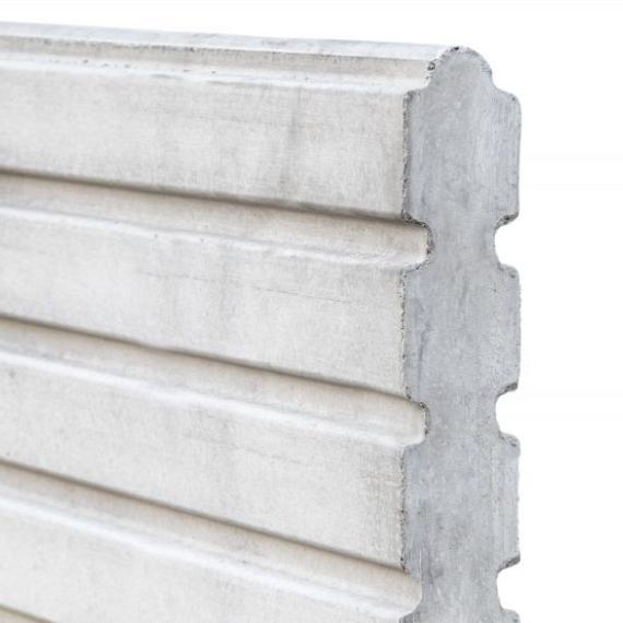 Berton©-motiefplaat smal wit/grijs H26xD3,5xL184 cm Deens rabat