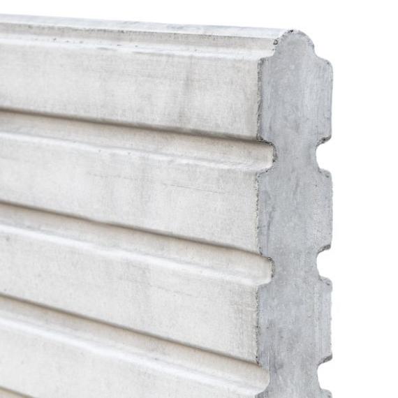 Beton-motiefplaat wit/grijs - H26xD4.8xL184cm Deens rabat