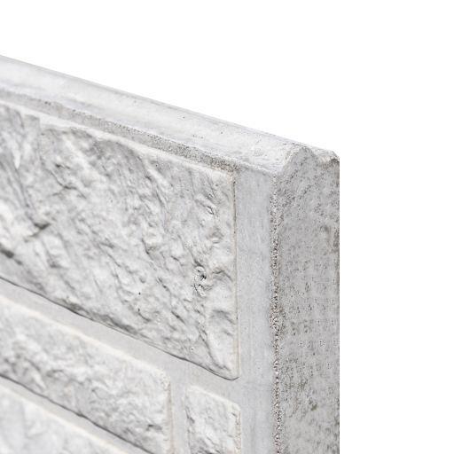 Beton-motiefplaat wit/grijs - H36xD3,5xL184cm rotsmotief