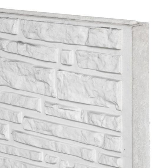 Beton-motiefplaat wit/grijs - H36xD3,5xL184cm Rustico