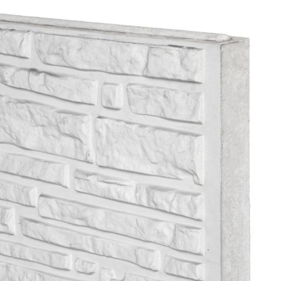 Beton-motiefplaat wit/grijs - H36xD3,5xL184cm Rustico