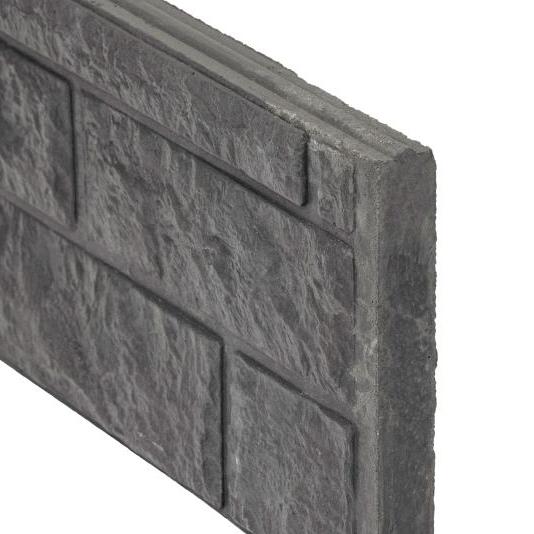 Berton©-motief-vulplaat antraciet H20xD3,5xL184 cm rotsmotief