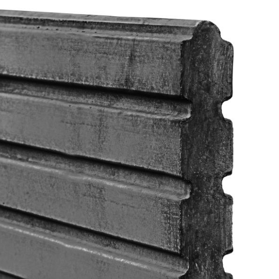 Beton-motiefplaat antraciet - H26xD4.8xL184cm Deens rabat