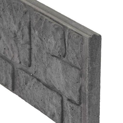 Beton-motiefplaat antraciet - H36xD3.5xL184cm romeinsmotief