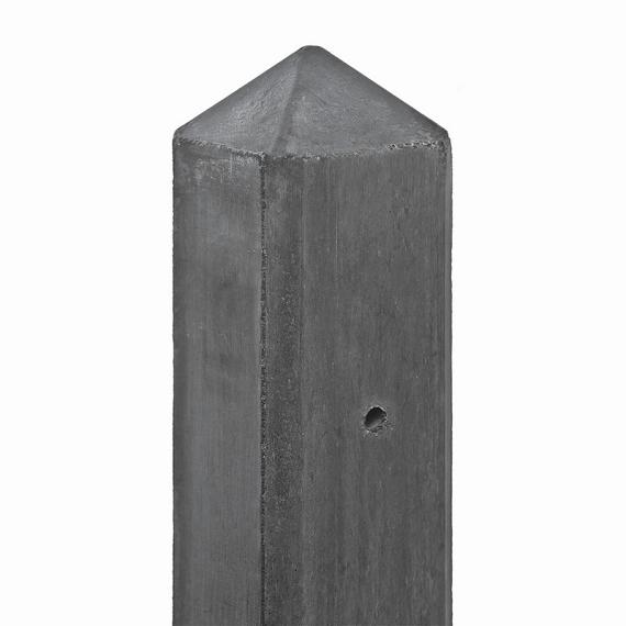 Betonpaal antraciet diamantkop - 10x10x180cm tussenmodel Scherm 90 cm - IJssel-serie