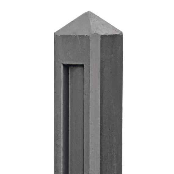 Betonpaal antraciet diamantkop - 10x10x145cm eindmodel - Hunze-serie