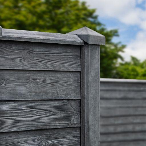 Beton-afdekkap antraciet diamantkop - 180cm