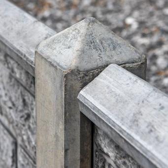 Beton-afdekkap antraciet diamantkop - 180cm