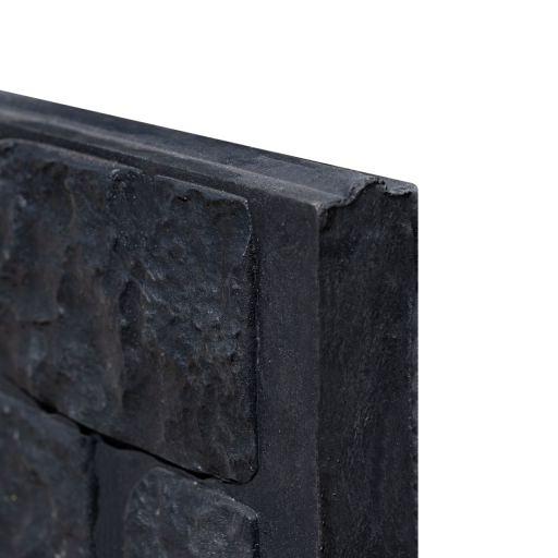 Beton-motiefplaat antraciet gecoat - H26xD3.5xL184cm romeins motief