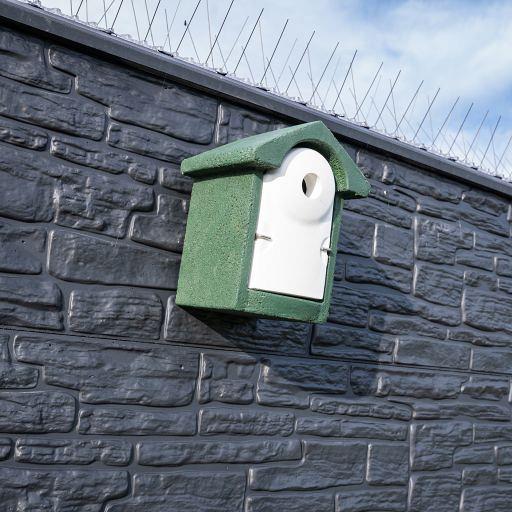 Beton-motiefplaat antraciet gecoat - H26xD3.5xL184cm nostalgiemotief