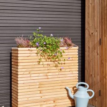 Beton-motiefplaat antraciet gecoat - H26xD4.8xL184cm Deens rabat