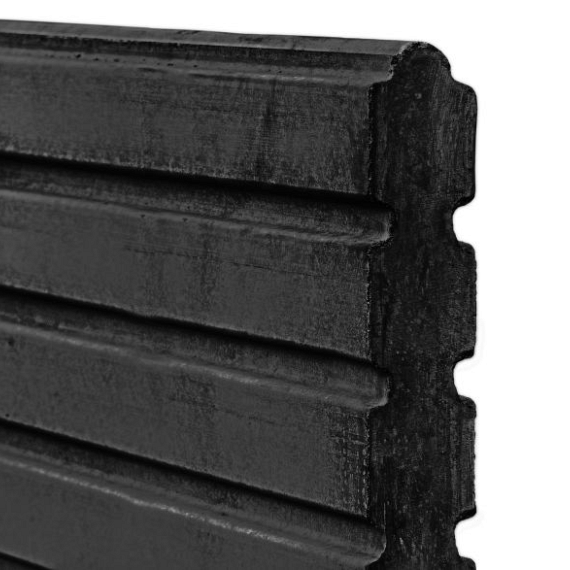 Beton-motiefplaat antraciet gecoat - H26xD4.8xL184cm Deens rabat