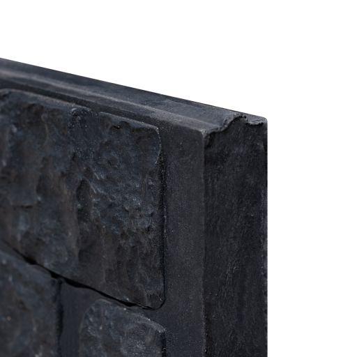 Beton-motiefplaat antraciet gecoat - H36xD3.5xL184cm romeins motief