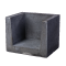 U-Hoekelement 40X40X50 Zwart