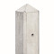 Betonpaal wit/grijs diamantkop  - 10x10x180cm tussenmodel Scherm 90 cm - IJssel-serie