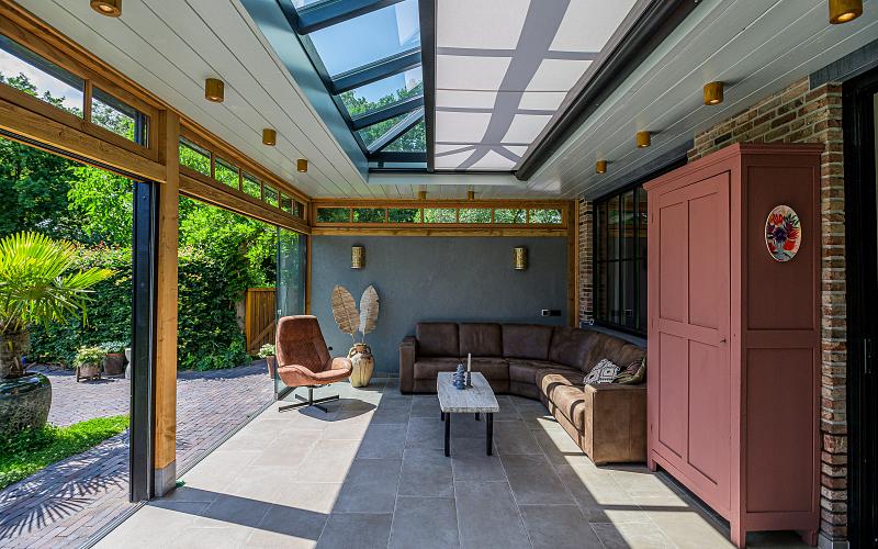 tuinkamer hout daklicht screens lunteren hr 6907